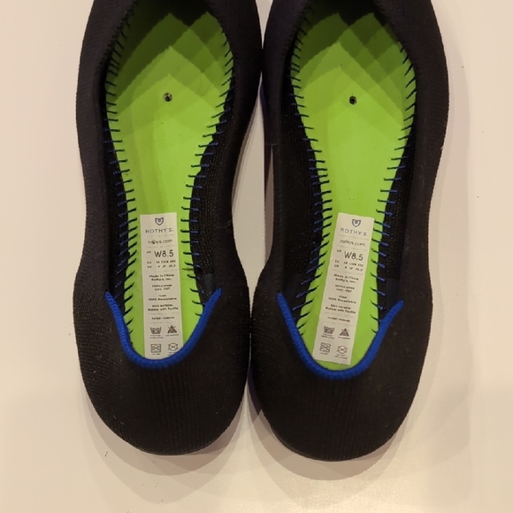 Rothy's Black and Blue Women's Flats - Picture 4 of 4